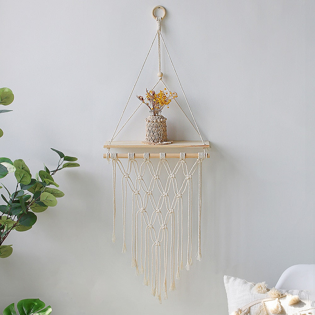 Macrame Floating Shelves