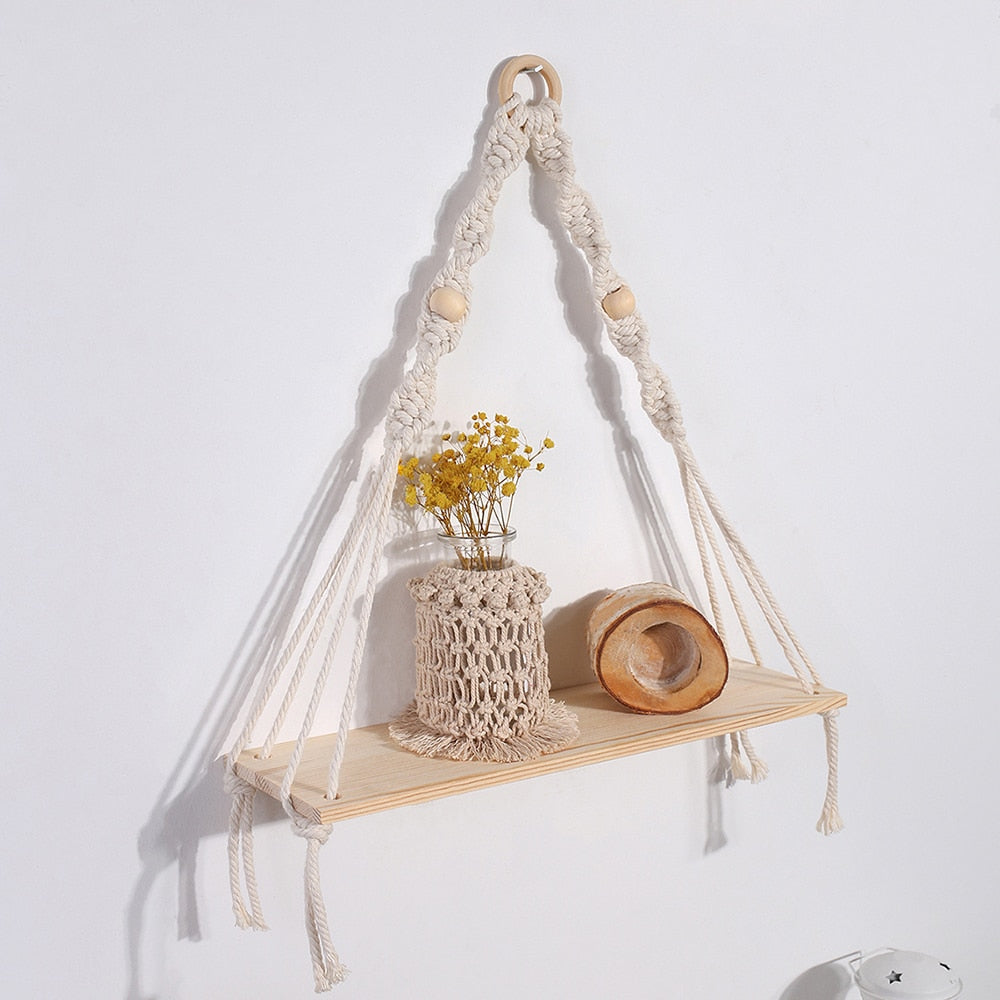 Macrame Floating Shelves