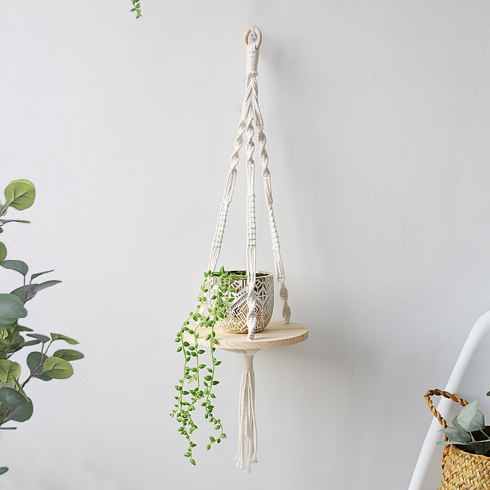 Macrame Floating Shelves