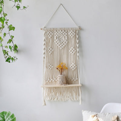 Macrame Floating Shelves