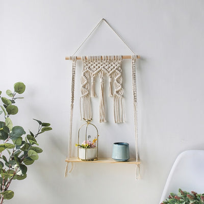 Macrame Floating Shelves