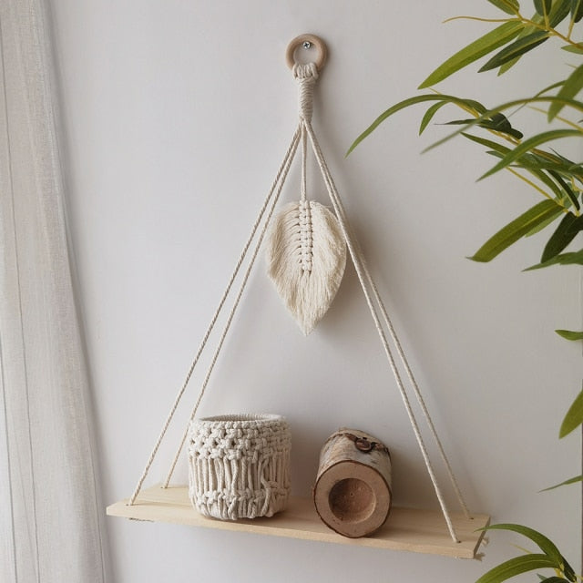 Macrame Floating Shelves